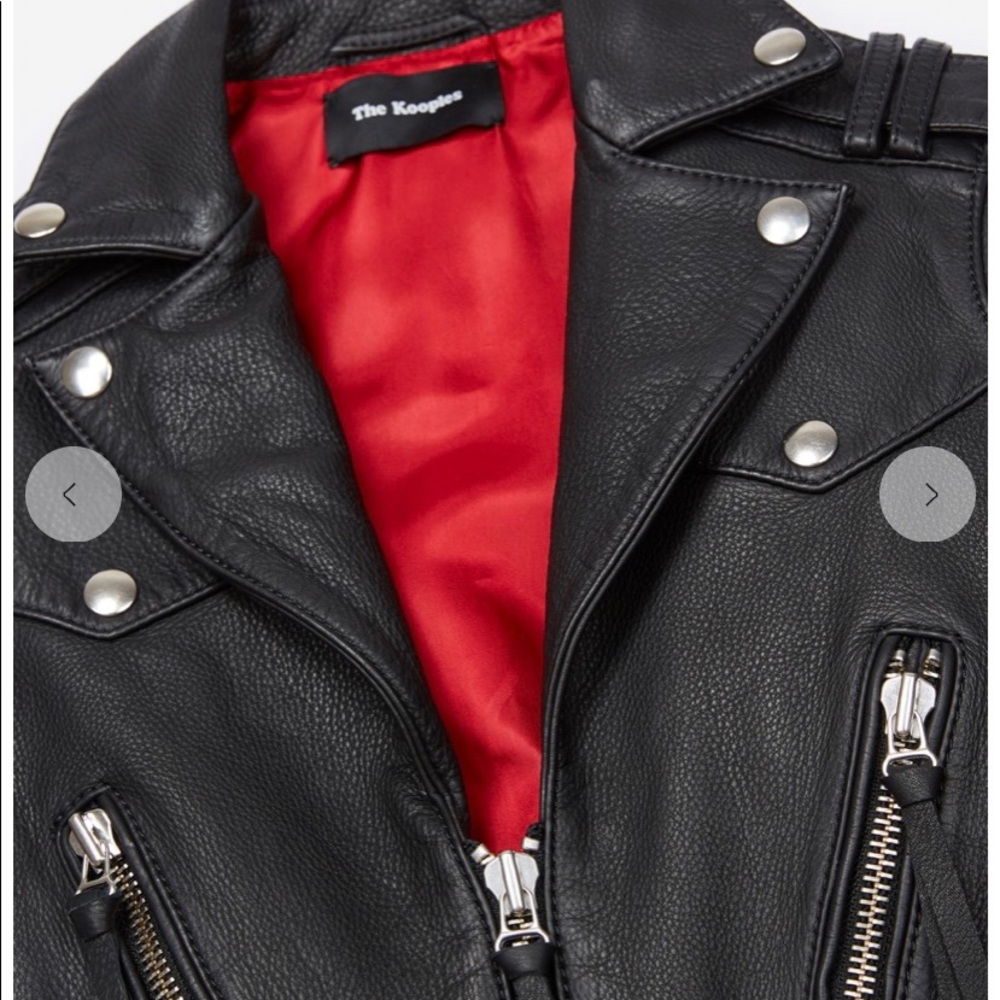 The Kooples Biker Leather Jacket - Picture 1 of 3